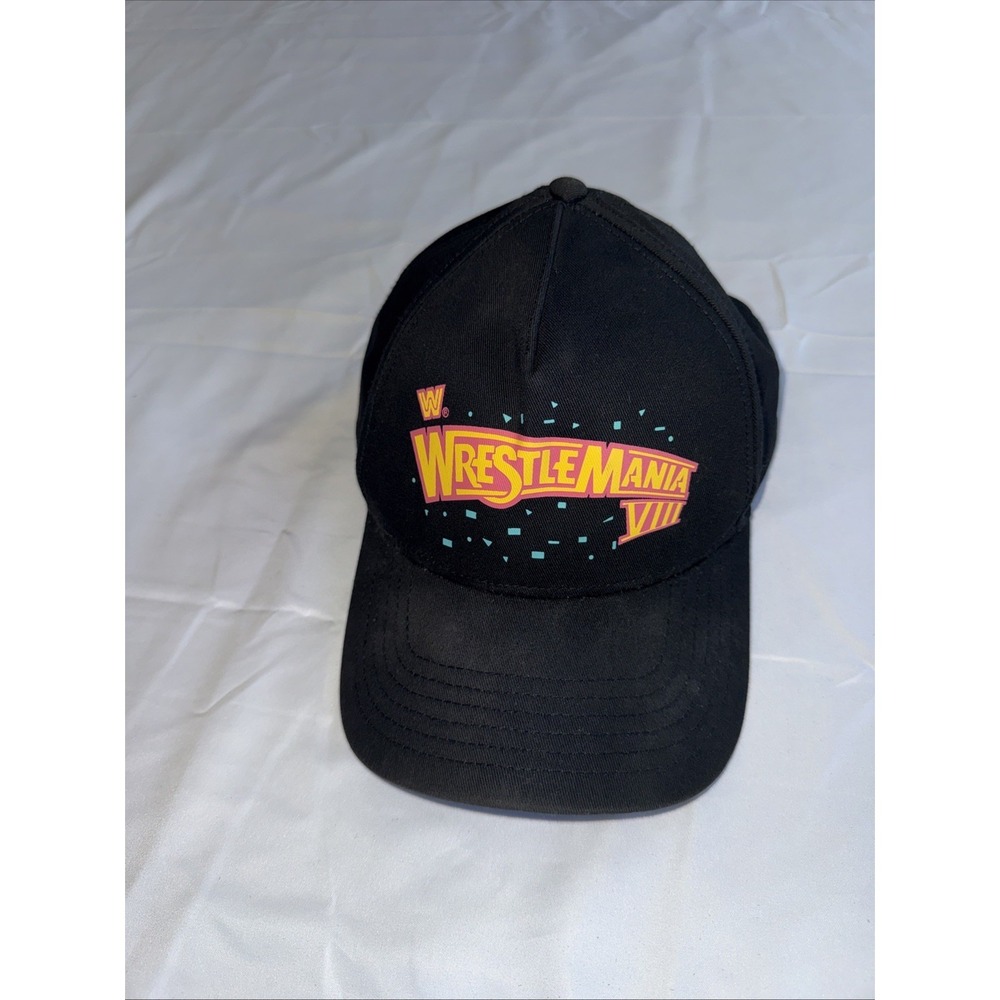 90s Vintage WWF WrestleMania VIII Snapback Trucker Hat OSFA Wrestling Hat